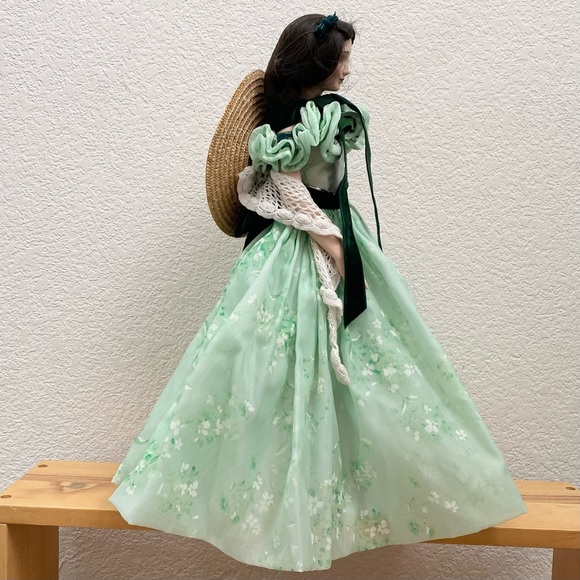 Vintage Franklin Mint Scarlett O'Hara Gone With The Wind Porcelain Doll - Picture 4 of 14